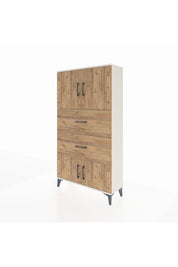 Arges Dolap 2 Raflı 2 Çekmeceli 4 Kapaklı 88x30x163 - S21M033V3A