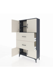 Arges Dolap 2 Raflı 2 Çekmeceli 4 Kapaklı 88x30x163 - S21M033V4A