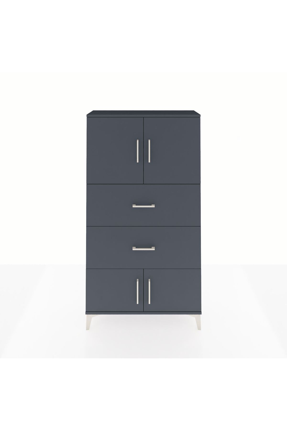 Arges Dolap 2 Raflı 2 Çekmeceli 4 Kapaklı 88x30x163 - S21M033V5A