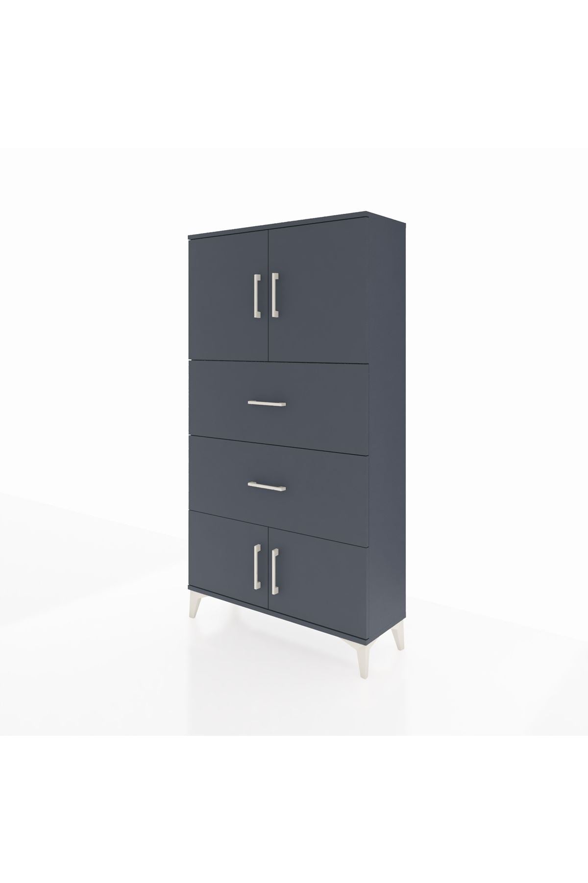 Arges Dolap 2 Raflı 2 Çekmeceli 4 Kapaklı 88x30x163 - S21M033V5A