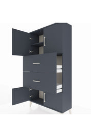 Arges Dolap 2 Raflı 2 Çekmeceli 4 Kapaklı 88x30x163 - S21M033V5A