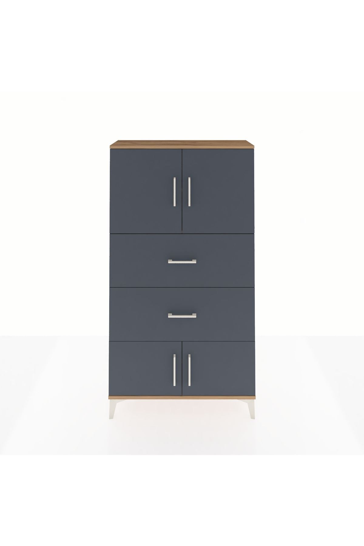 Arges Dolap 2 Raflı 2 Çekmeceli 4 Kapaklı 88x30x163 - S21M033V8A