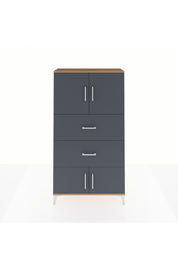 Arges Dolap 2 Raflı 2 Çekmeceli 4 Kapaklı 88x30x163 - S21M033V8A