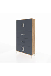 Arges Dolap 2 Raflı 2 Çekmeceli 4 Kapaklı 88x30x163 - S21M033V8A