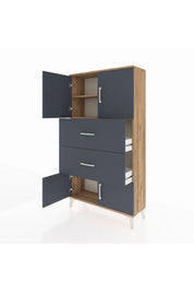 Arges Dolap 2 Raflı 2 Çekmeceli 4 Kapaklı 88x30x163 - S21M033V8A