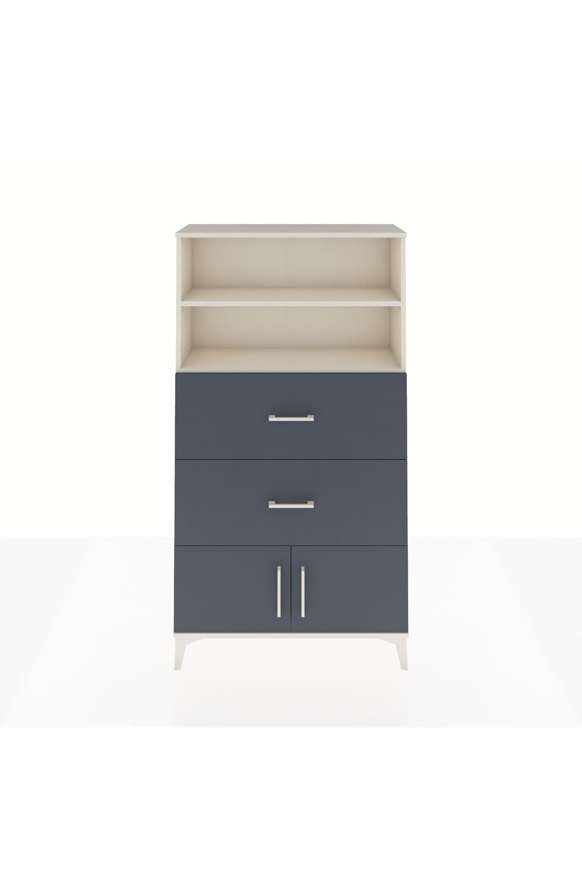 Arges Dolap 2 Raflı 2 Çekmeceli 2 Kapaklı 88x30x163 - S21M034V2A