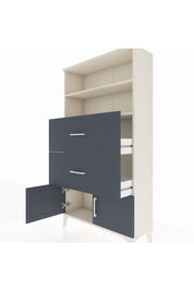 Arges Dolap 2 Raflı 2 Çekmeceli 2 Kapaklı 88x30x163 - S21M034V2A