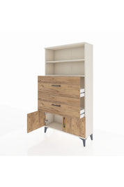 Arges Dolap 2 Raflı 2 Çekmeceli 2 Kapaklı 88x30x163 - S21M034V3A