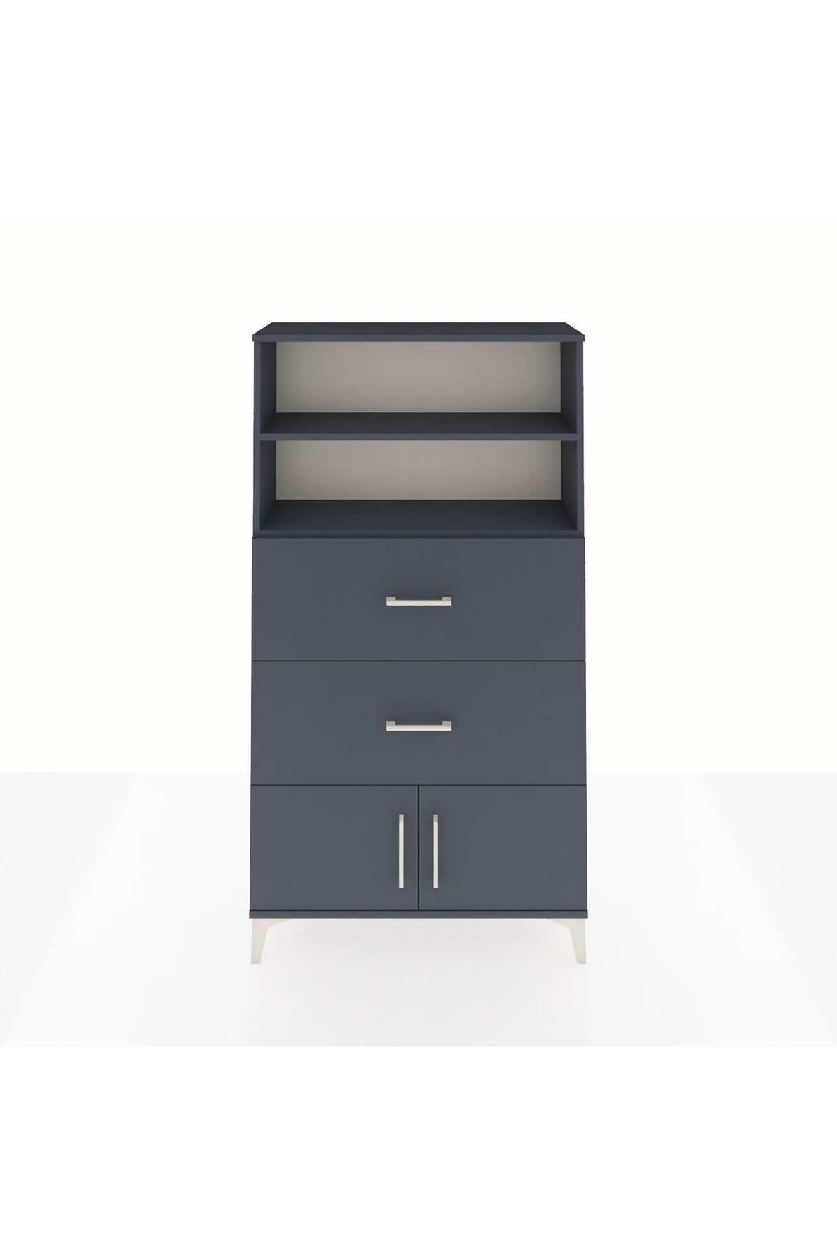 Arges Dolap 2 Raflı 2 Çekmeceli 2 Kapaklı 88x30x163 - S21M034V5A