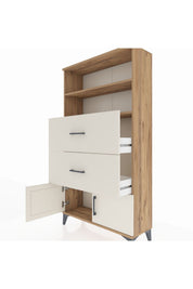 Arges Dolap 2 Raflı 2 Çekmeceli 2 Kapaklı 88x30x163 - S21M034V7A