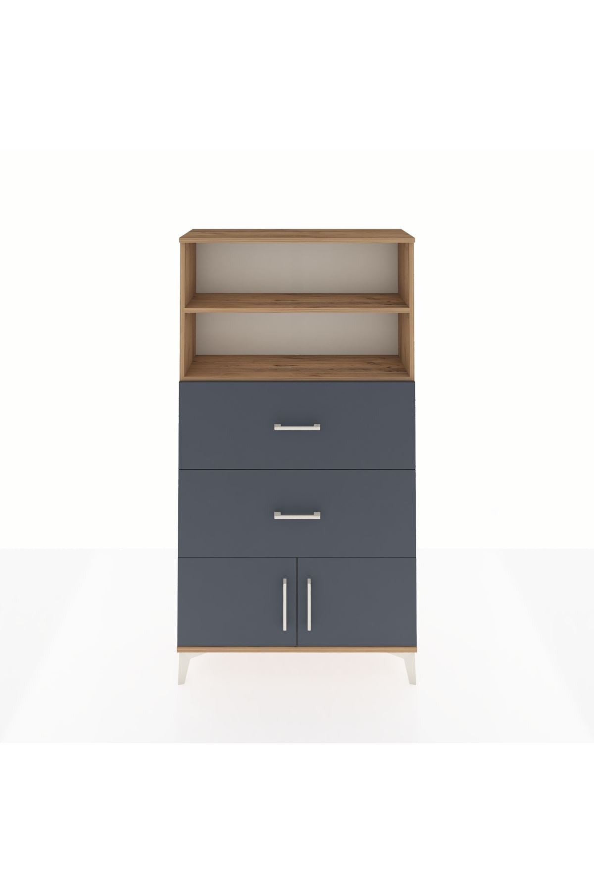 Arges Dolap 2 Raflı 2 Çekmeceli 2 Kapaklı 88x30x163 - S21M034V8A