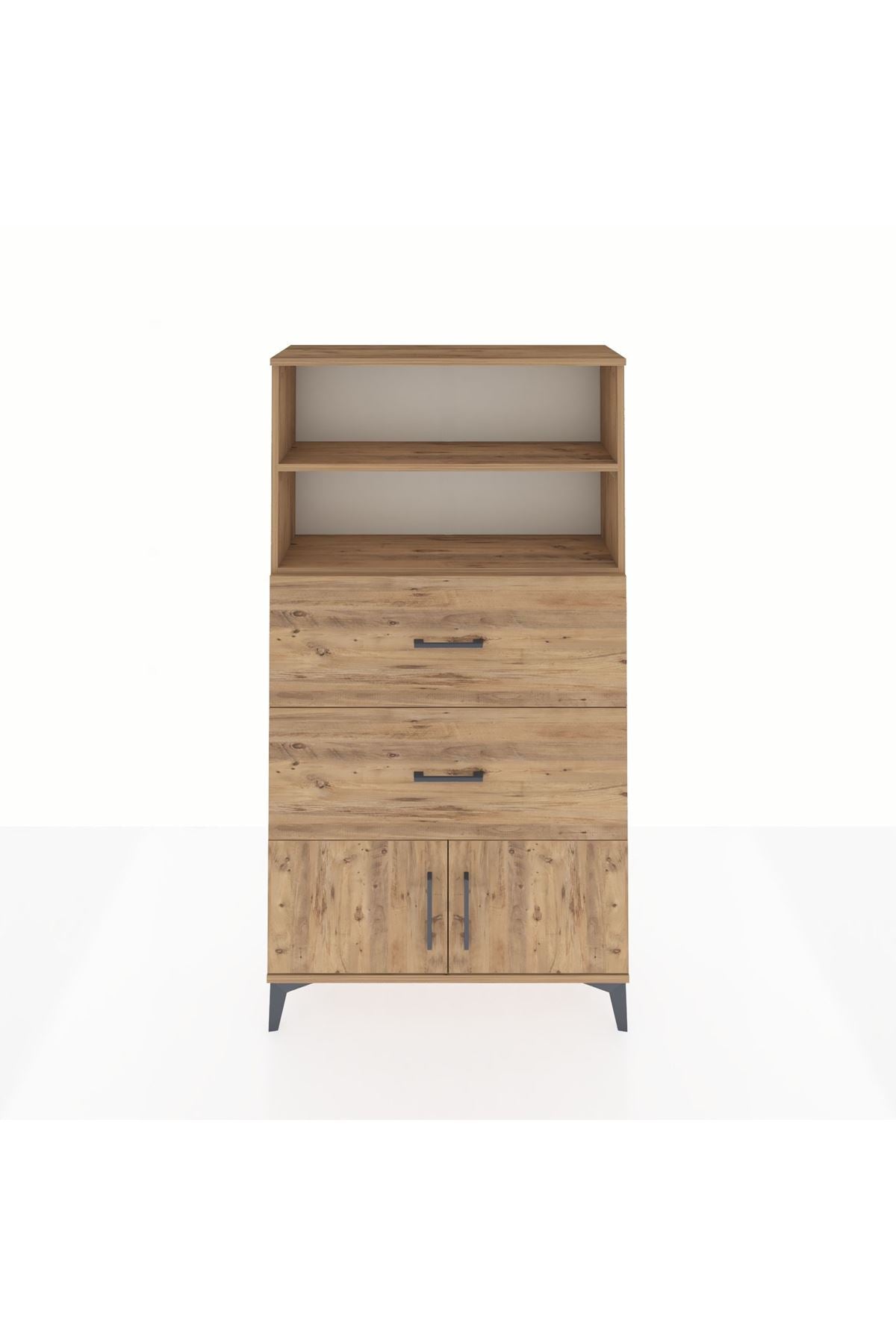Arges Dolap 2 Raflı 2 Çekmeceli 2 Kapaklı 88x30x163 - S21M034V9A