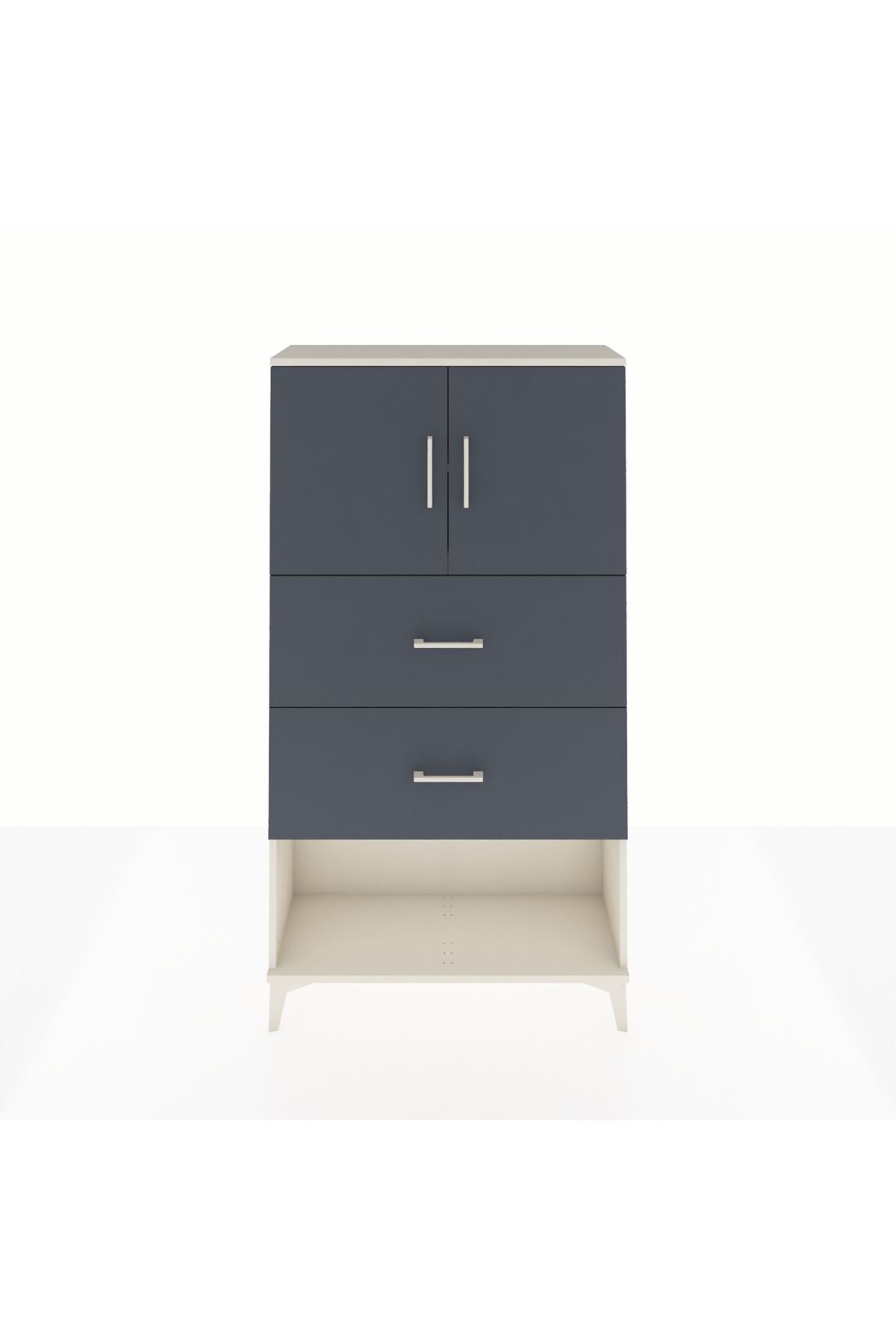 Arges Dolap 2 Raflı 2 Çekmeceli 2 Kapaklı 88x30x163 - S21M035V2A