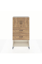 Arges Dolap 2 Raflı 2 Çekmeceli 2 Kapaklı 88x30x163 - S21M035V3A