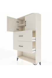Arges Dolap 2 Raflı 2 Çekmeceli 2 Kapaklı 88x30x163 - S21M035V3A