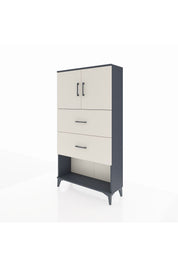 Arges Dolap 2 Raflı 2 Çekmeceli 2 Kapaklı 88x30x163 - S21M035V6A
