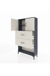 Arges Dolap 2 Raflı 2 Çekmeceli 2 Kapaklı 88x30x163 - S21M035V6A