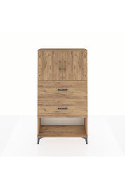Arges Dolap 2 Raflı 2 Çekmeceli 2 Kapaklı 88x30x163 - S21M035V8A