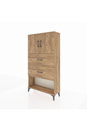 Arges Dolap 2 Raflı 2 Çekmeceli 2 Kapaklı 88x30x163 - S21M035V8A