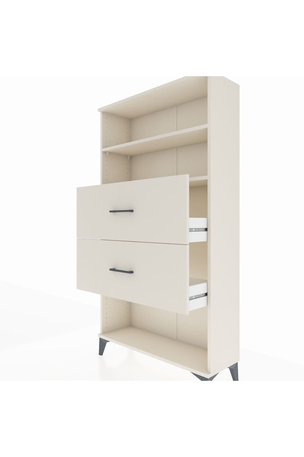 Arges Dolap 2 Raflı 2 Çekmeceli 88x30x163 - S21M036V1A