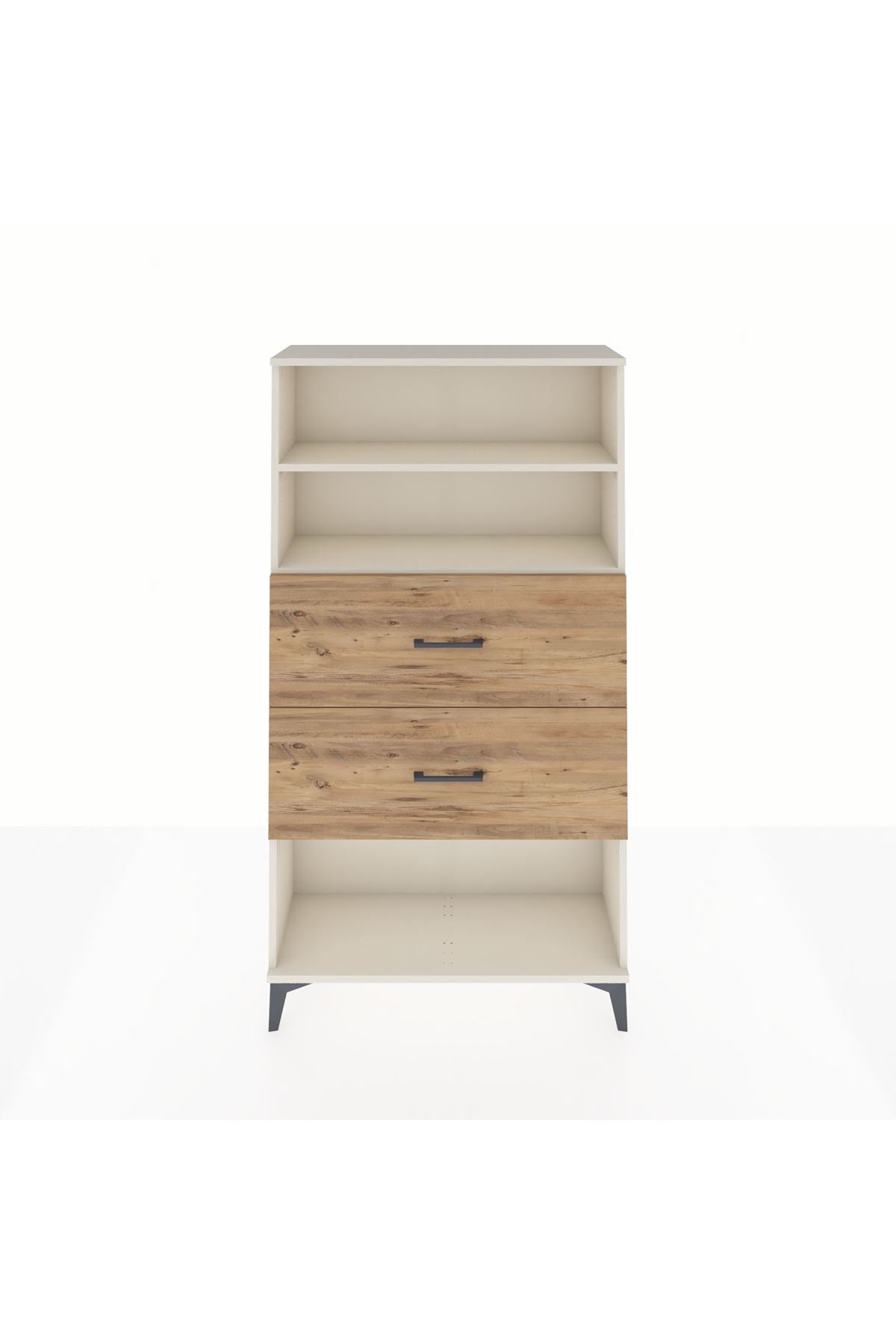 Arges Dolap 2 Raflı 2 Çekmeceli 88x30x163 - S21M036V3A