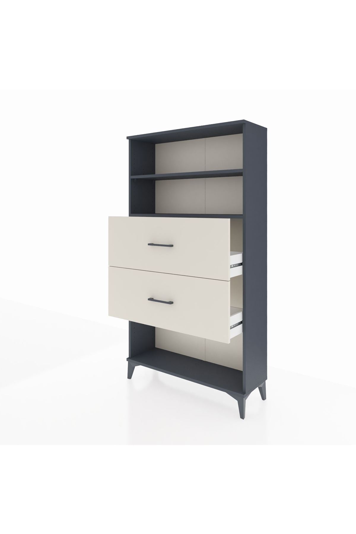 Arges Dolap 2 Raflı 2 Çekmeceli 88x30x163 - S21M036V4A