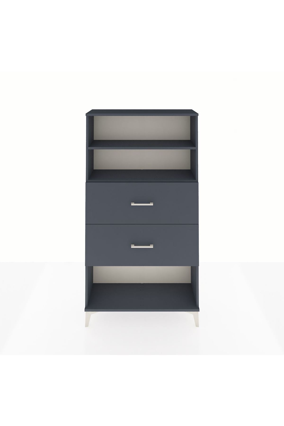 Arges Dolap 2 Raflı 2 Çekmeceli 88x30x163 - S21M036V5A