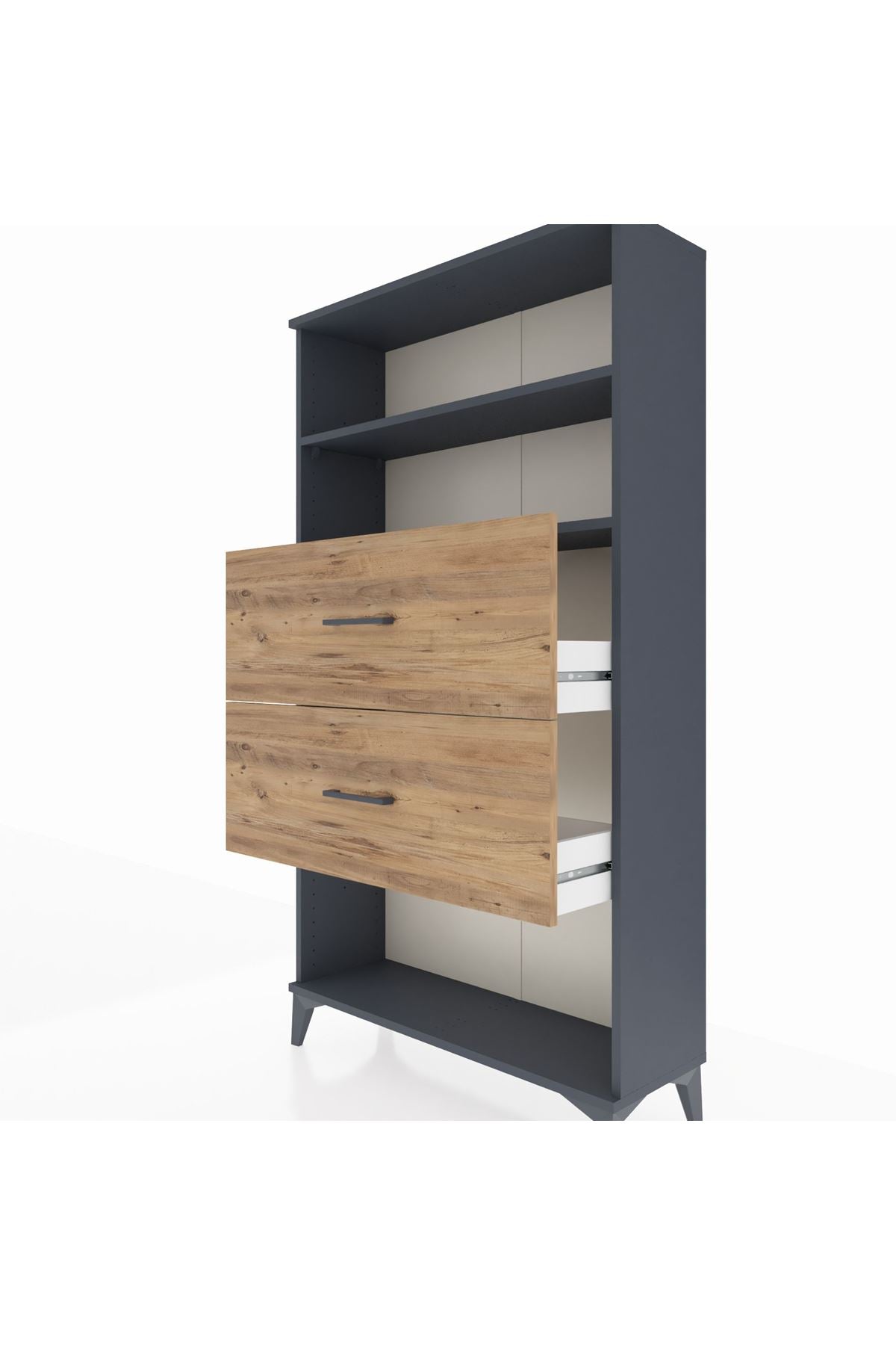 Arges Dolap 2 Raflı 2 Çekmeceli 88x30x163 - S21M036V6A