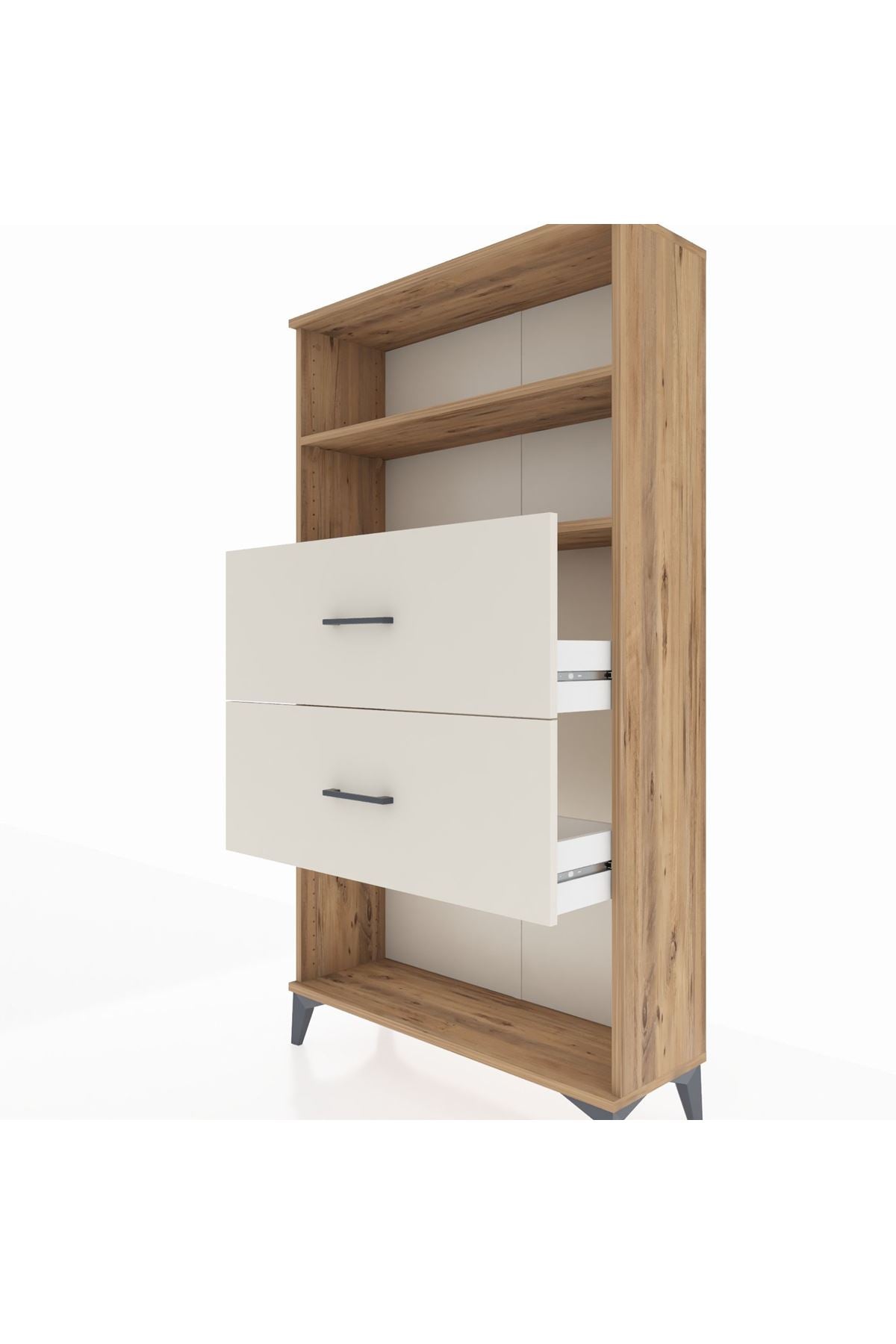 Arges Dolap 2 Raflı 2 Çekmeceli 88x30x163 - S21M036V7A