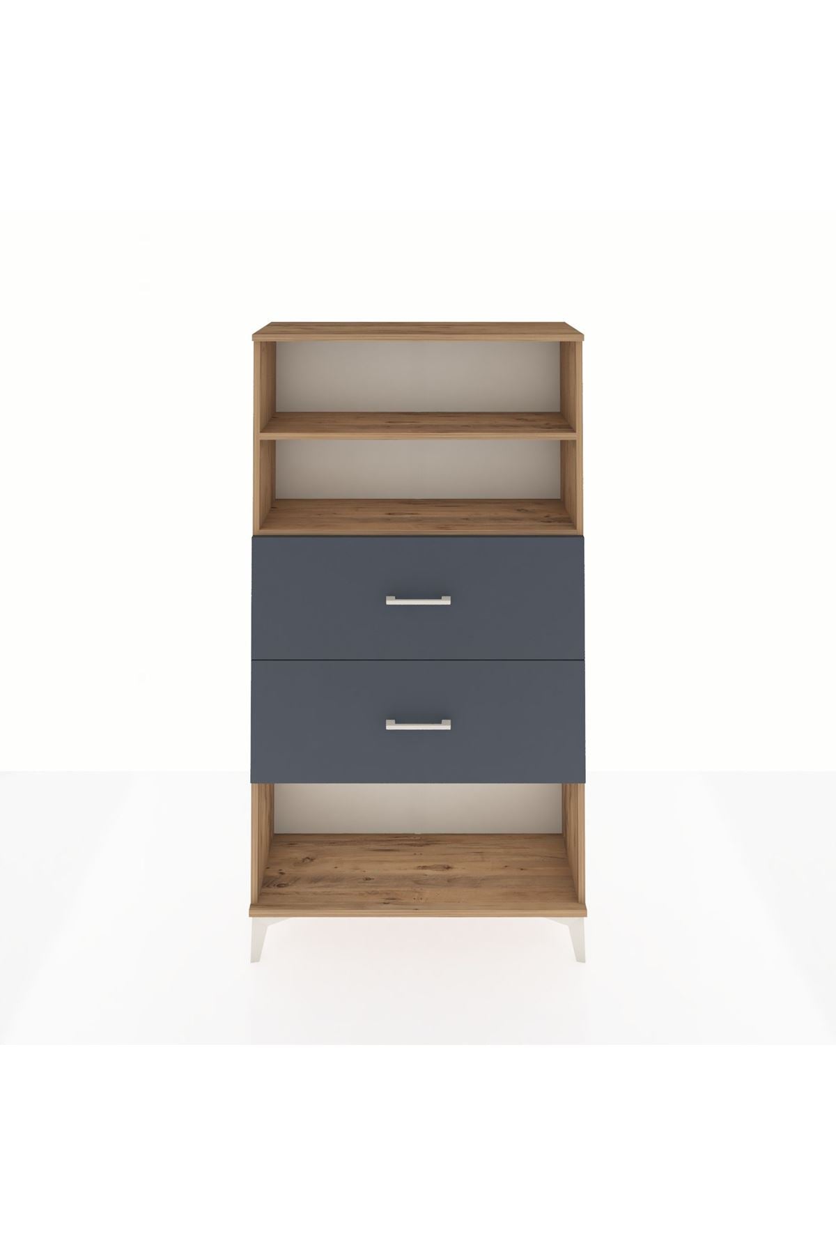 Arges Dolap 2 Raflı 2 Çekmeceli 88x30x163 - S21M036V8A