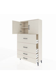 Arges Dolap 2 Raflı 4 Çekmeceli 2 Kapaklı 88x30x163 - S21M037V1A
