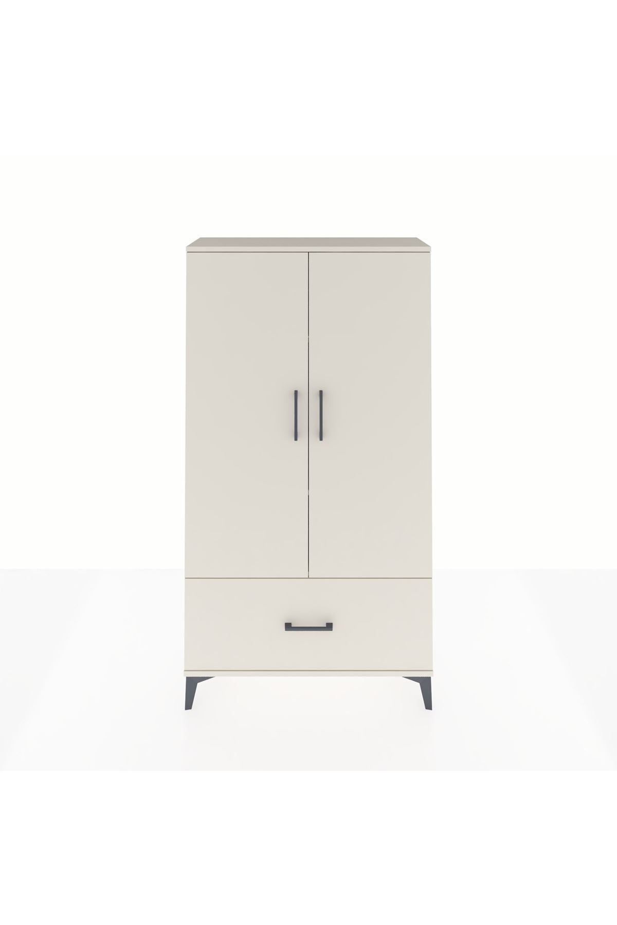 Arges Dolap 3 Raflı Tek Çekmeceli 2 Kapaklı 88x30x163 - S21M001V1A