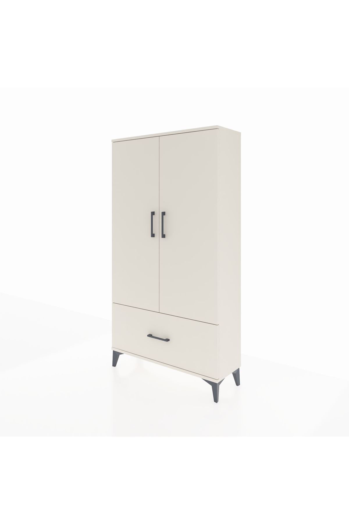 Arges Dolap 3 Raflı Tek Çekmeceli 2 Kapaklı 88x30x163 - S21M001V1A