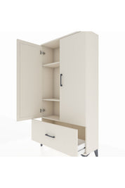 Arges Dolap 3 Raflı Tek Çekmeceli 2 Kapaklı 88x30x163 - S21M001V1A