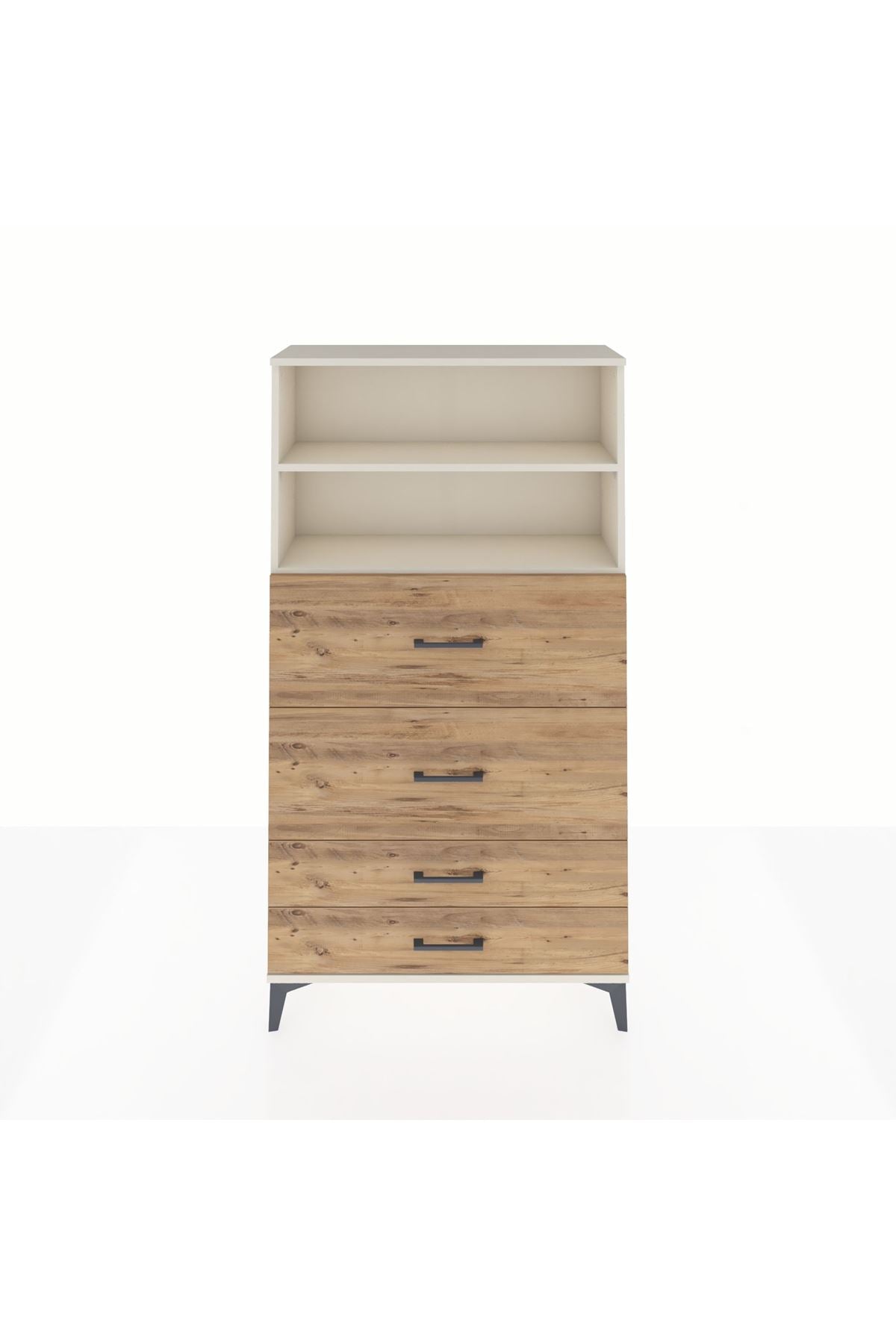 Arges Dolap 2 Raflı 4 Çekmeceli 88x30x163 - S21M038V3A