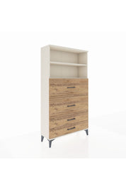 Arges Dolap 2 Raflı 4 Çekmeceli 88x30x163 - S21M038V3A