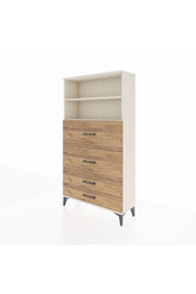 Arges Dolap 2 Raflı 4 Çekmeceli 88x30x163 - S21M038V3A