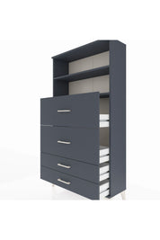 Arges Dolap 2 Raflı 4 Çekmeceli 88x30x163 - S21M038V5A