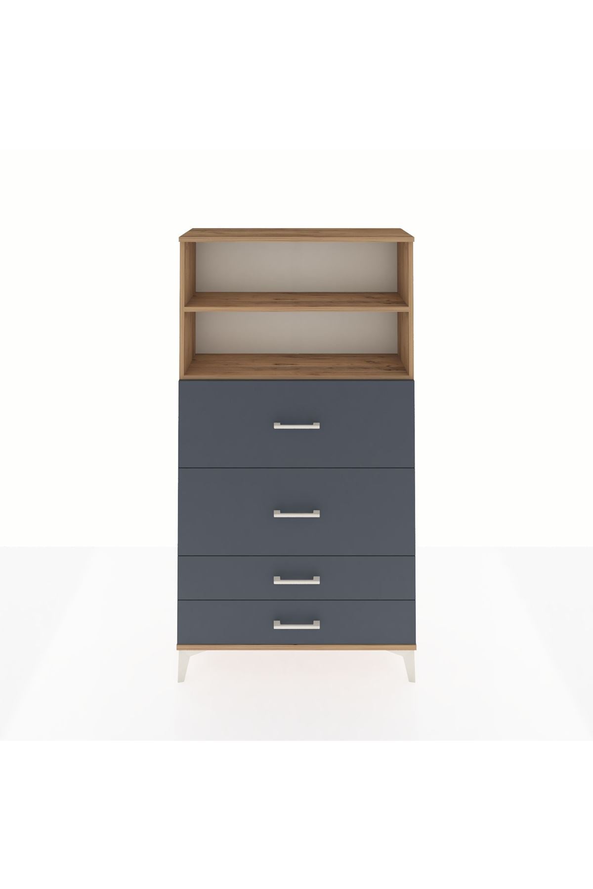 Arges Dolap 2 Raflı 4 Çekmeceli 88x30x163 - S21M038V8A
