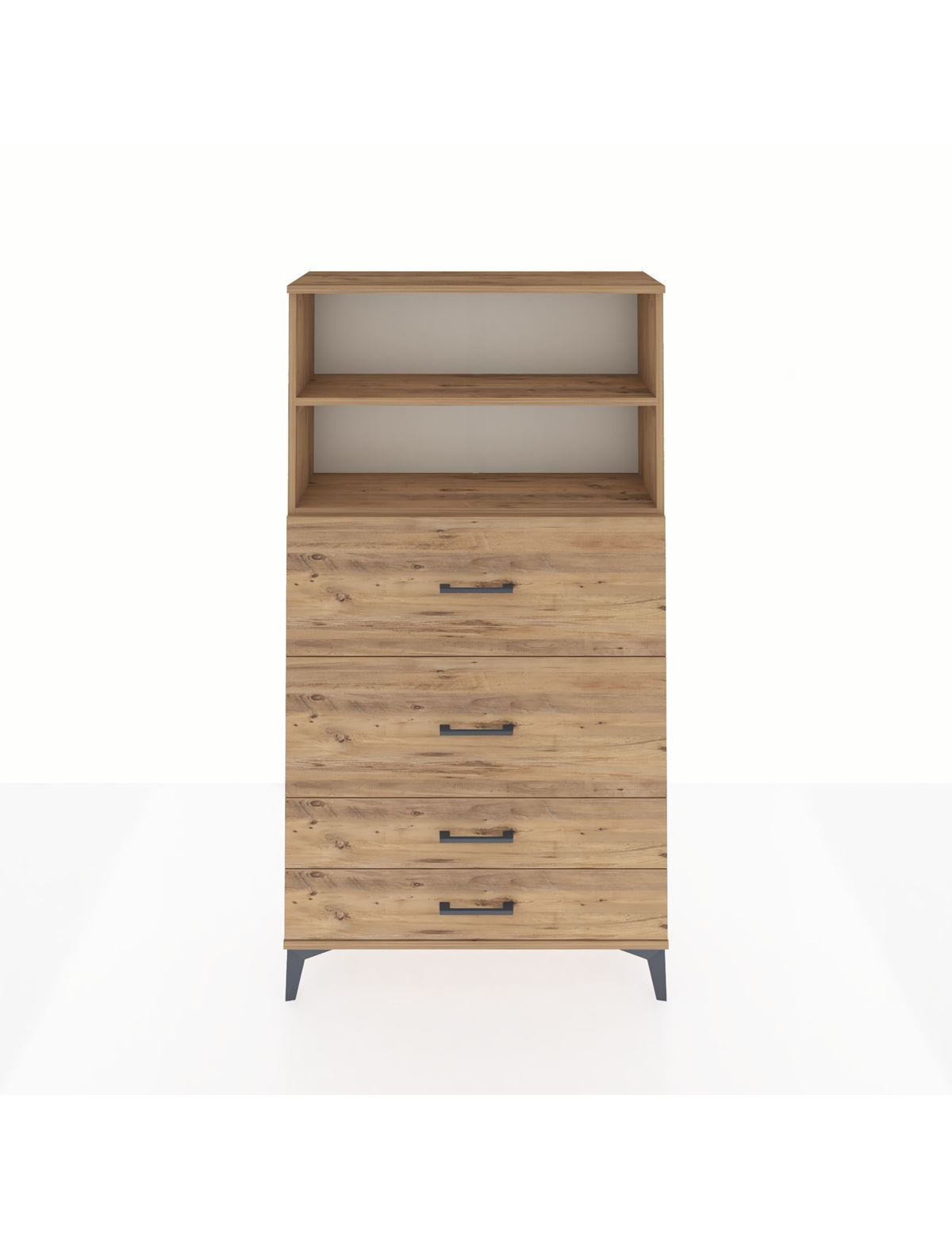 Arges Dolap 2 Raflı 4 Çekmeceli 88x30x163 - S21M038V9A