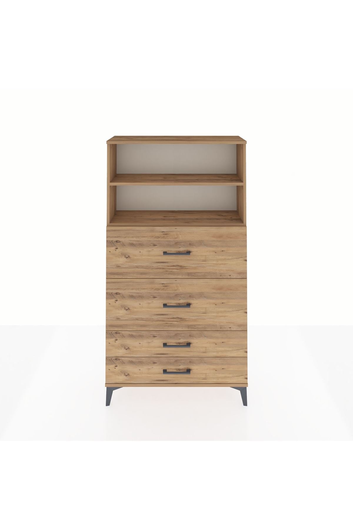 Arges Dolap 2 Raflı 4 Çekmeceli 88x30x163 - S21M038V9A