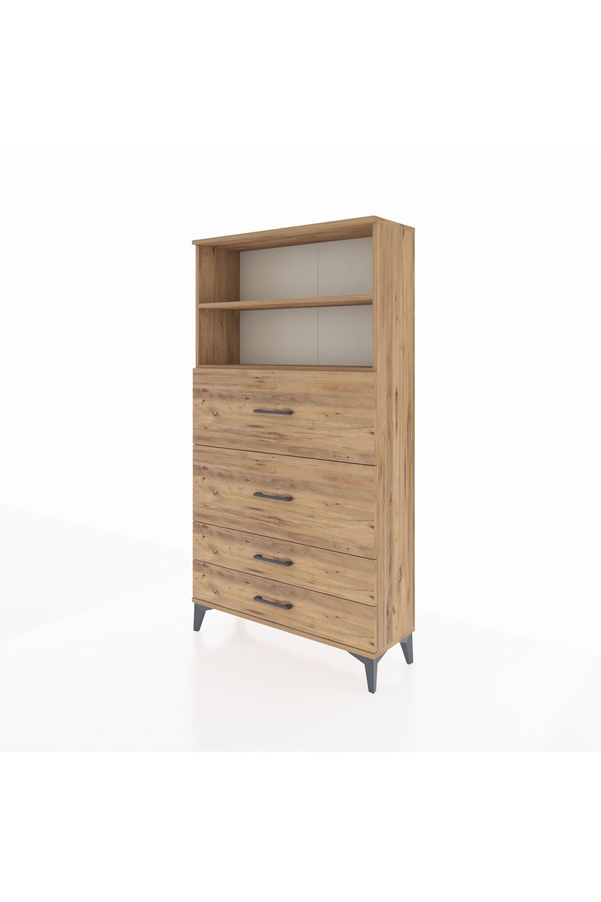 Arges Dolap 2 Raflı 4 Çekmeceli 88x30x163 - S21M038V9A