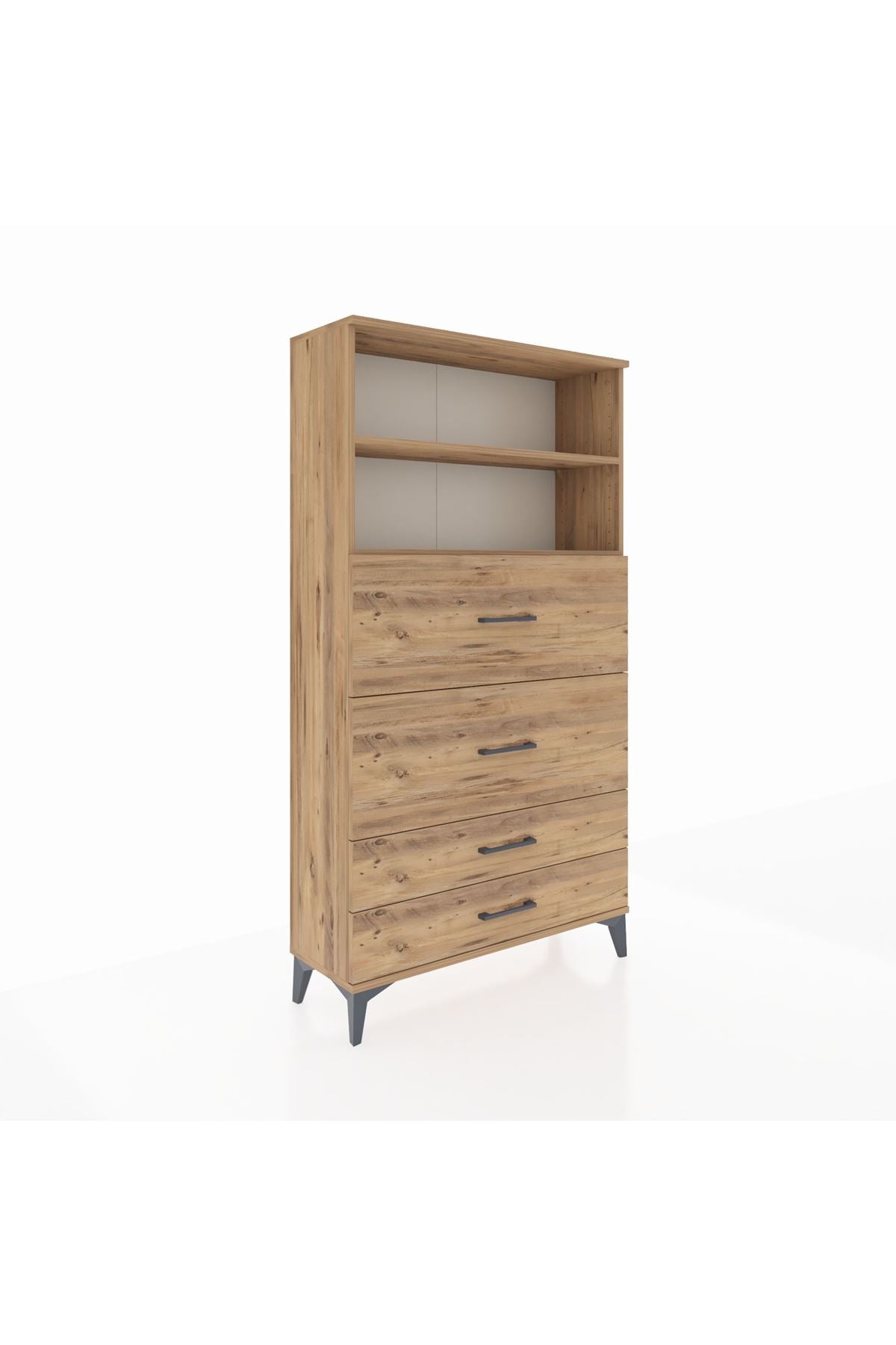 Arges Dolap 2 Raflı 4 Çekmeceli 88x30x163 - S21M038V9A
