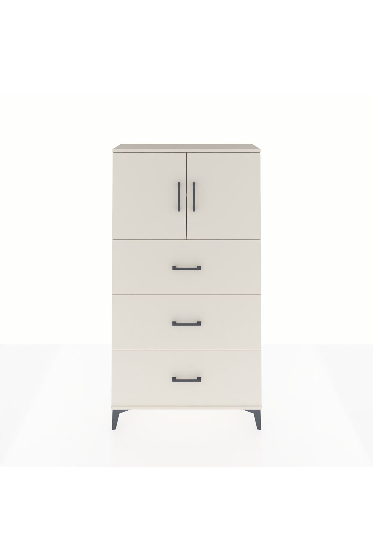 Arges Dolap 2 Raflı 3 Çekmeceli 2 Kapaklı 88x30x163 - S21M039V1A
