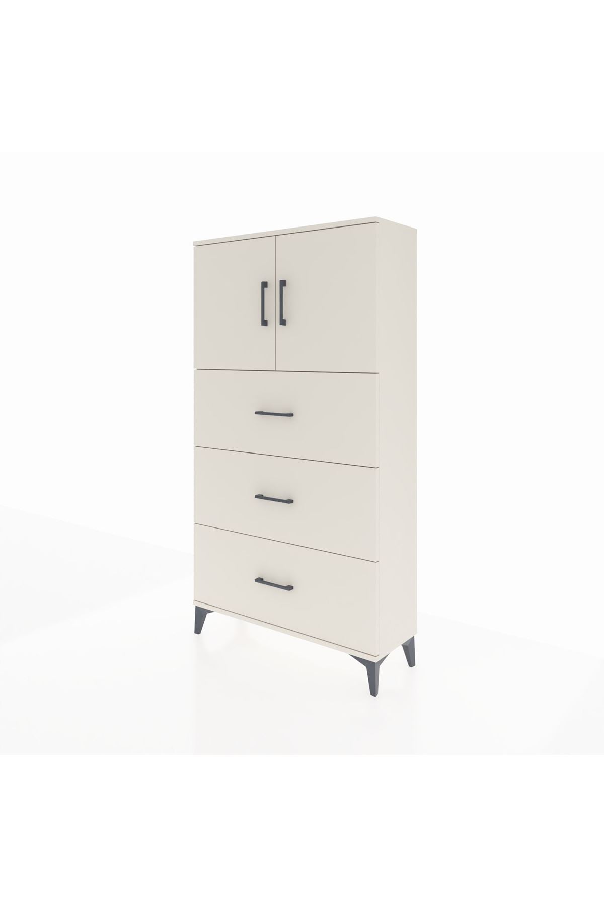 Arges Dolap 2 Raflı 3 Çekmeceli 2 Kapaklı 88x30x163 - S21M039V1A