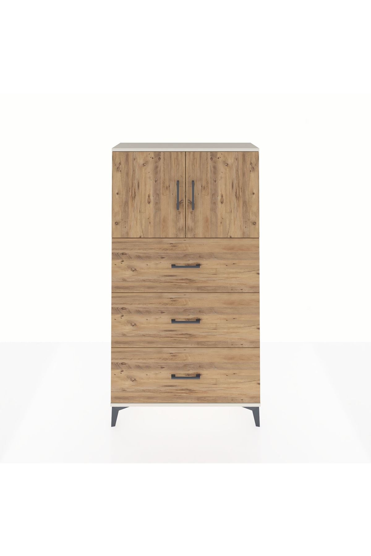 Arges Dolap 2 Raflı 3 Çekmeceli 2 Kapaklı 88x30x163 - S21M039V3A