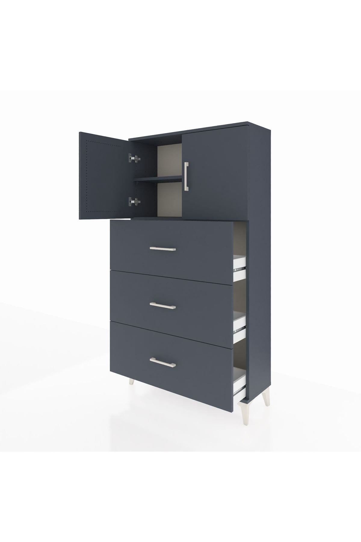Arges Dolap 2 Raflı 3 Çekmeceli 2 Kapaklı 88x30x163 - S21M039V5A