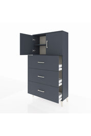 Arges Dolap 2 Raflı 3 Çekmeceli 2 Kapaklı 88x30x163 - S21M039V5A
