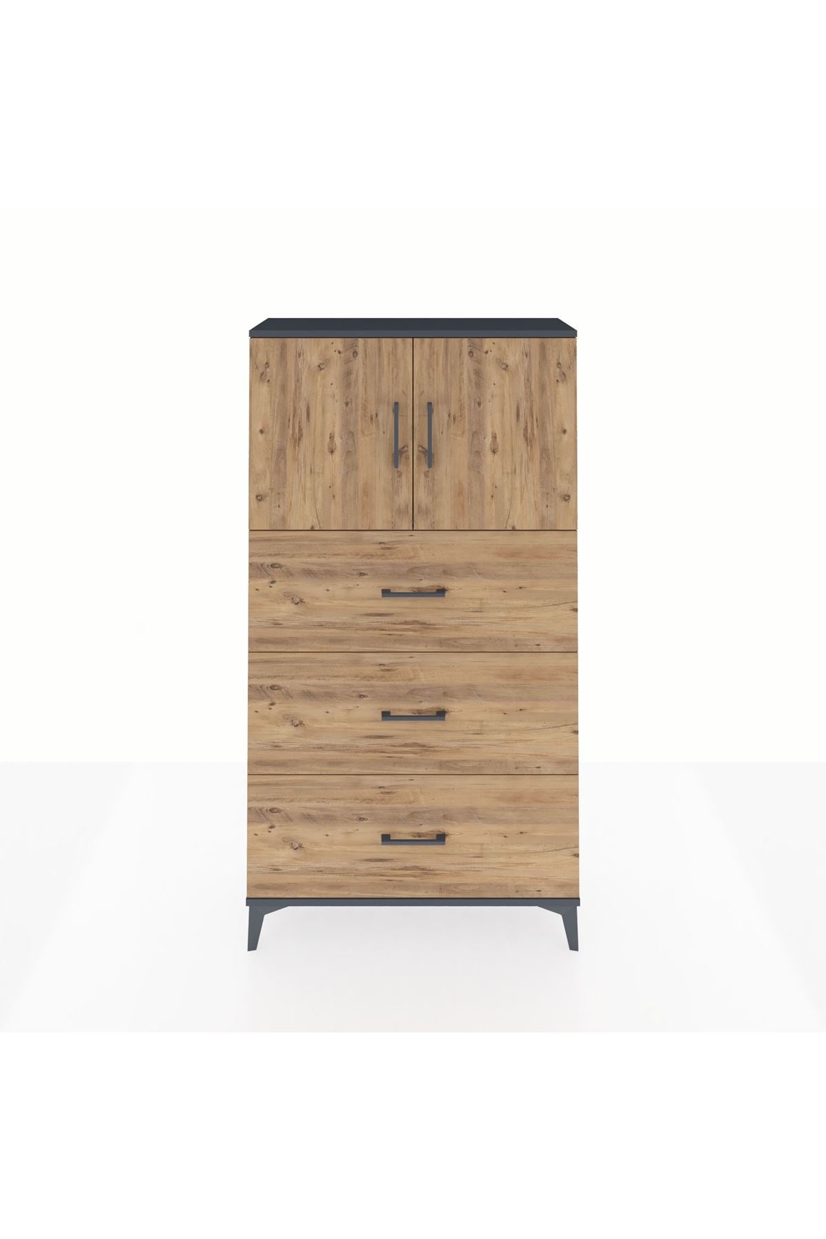 Arges Dolap 2 Raflı 3 Çekmeceli 2 Kapaklı 88x30x163 - S21M039V6A