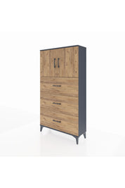 Arges Dolap 2 Raflı 3 Çekmeceli 2 Kapaklı 88x30x163 - S21M039V6A